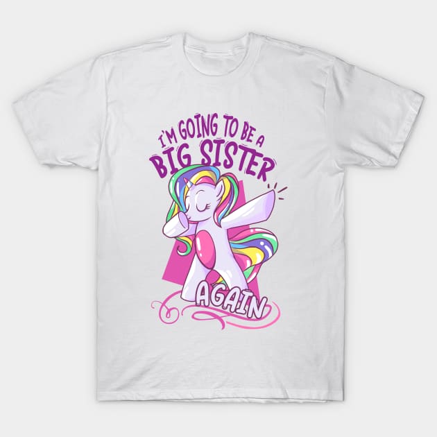 Unicorn  Big Sister 2021 announcing pregnancy T-Shirt by alpmedia